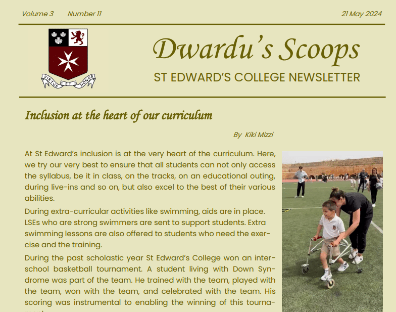 When values permeate the College ethos – Dwardu’s Scoops reports